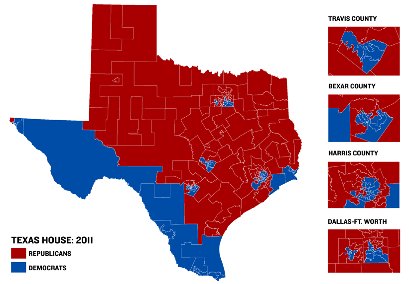 2011 Texas House map