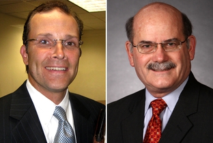 Republicans Thomas Ratliff (left) and Don McLeroy prepare to square off for a State Board of Education primary.