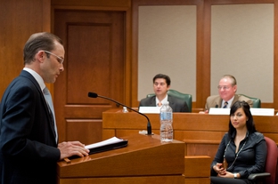 State Board of Education member-elect Thomas Ratliffe speaks to a special hearing on history at the Capitol Extension.