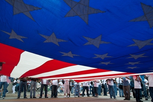 An estimated 25,000 demonstrators attended the rally in Dallas to advocate for comprehensive immigration reform on May 1, 2010.