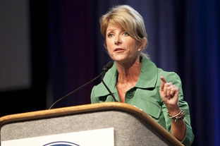 State Sen. Wendy Davis, D-Ft. Worth at the 2010 Texas Democratic convention in Corpus Christi, Tex. on June 26.