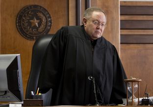 State district Judge John Dietz issuing a ruling in the school finance trial on Feb. 4, 2013.