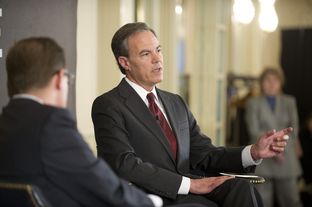 Texas House Speaker Joe Straus, R-San Antonio, says his 83rd session priorities will be education and water while speaking at TribLive on Feb. 6, 2013.
