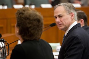 Texas Attorney General Greg Abbott, during a Senate Finance committee hearing on Feb. 5, 2013