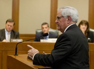 Rep. Jimmie Don Aycock R-Killeen gives testimony during a public education committee hearing on February 19th, 2013.