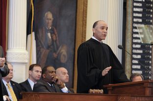 Chief Justice Wallace Jefferson calls for juvenile justice reforms during his State of the Judiciary speech on Mar. 6, 2013.