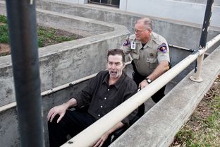 Mark Norwood exits the Tom Green County Courthouse after jury selection for his trial, Mar 18, 2013.