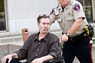 Mark Norwood exits the Tom Green County Courthouse after jury selection for his trial, Mar 18, 2013.