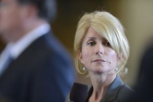 State Sen. Wendy Davis, D-Fort Worth, during debate over the state budget bill on March 20, 2013.