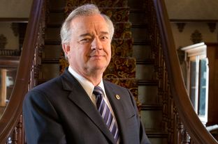 Chancellor of the Texas A&M University System, John Sharp, photographed at the System offices in Austin on March 14, 2013