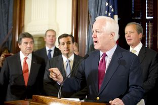 U.S. Sen. John Cornyn decries Obamacare at a Capitol press conference on April 1, 2013.
