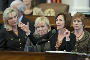 State Rep. Lois Kolkhorst, R-Brenham, explains Medicaid reimbursements on the House floor on April 4, 2013.