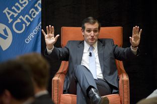 U.S. Sen. Ted Cruz, R-Texas, speaks to an Austin Chamber of Commerce audience on April 5, 2013.