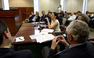 Current and former CPRIT Oversight Committee members testify before the House Transparency Committee on April 9, 2013.
