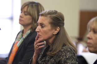 University of Texas Regent Brenda Pejovich ponders a question at the Select Committee on Transparency in State Operations on May 14, 2013.
