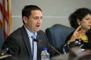 State Rep. Trey Martinez-Fischer, D-San Antonio, grills UT Regent Brenda Pejovich at the Select Committee on Transparency in State Operations on May 9, 2013.