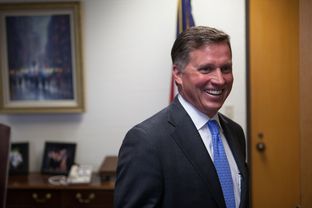 Chairman Barry Smitherman of the Railroad Commission of Texas in his office, May 31, 2013.