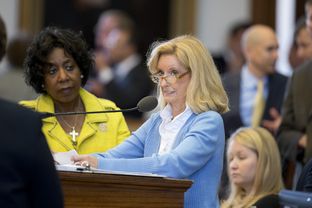 State Rep. Jodie Laubenberg, R-Parker, leads debate on HB 2 regarding abortion restrictions in the House on July 9, 2013.