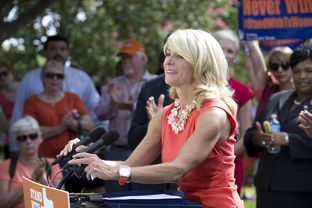 State Sen. Wendy Davis, D-Fort Worth, at an abortion rights rally on July 9, 2013.