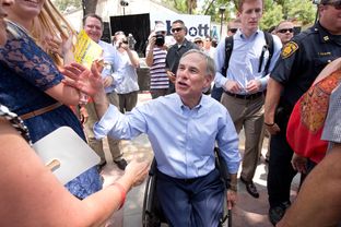 Greg Abbott on the road immediately following his announcement that he will run for Governor of Texas