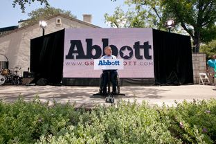 Greg Abbott announces his run for governor at the La Villita Historic Arts District in downtown San Antonio on July 14, 2013.