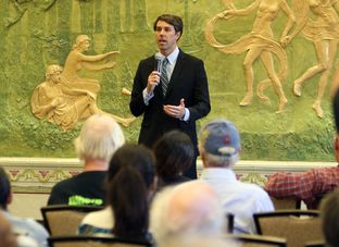 U.S. Rep. Beto O'Rourke, D-El Paso, spoke Tuesday, Sept. 3, during an El Paso town hall forum on whether the U.S. should take action against Syria.