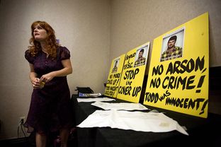 September 17, 2010 - Activist Jamie Bush attends the Texas Forensic Science Commission board meeting on September 17, 2010 in Dallas, Texas.
