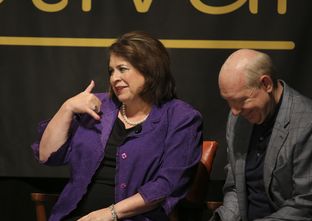 Texas Sen. Leticia Van de Putte, D-San Antonio, gestures during a dicsussion of her future plans at TribFest closing session on September 29, 2013.
