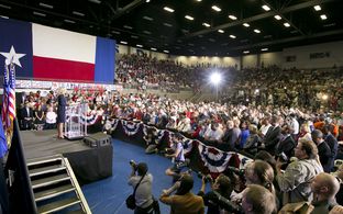 Crowd at the W.G Thomas Coliseum as Sen. Wendy Davis announces her candidacy for Texas Governor on October 3rd, 2013