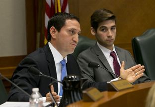 Rep. Trey Martinez-Fischer asks questions during a House Committee on Transparency in State Agency Operations on October 23rd, 2013