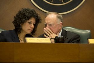 House Committee on Transparency in State Agency Operations co-chairs Rep. Carol Alvarado, D-Houston, and Rep. Dan Flynn, R-Canton, during a hearing on Oct. 22, 2013.