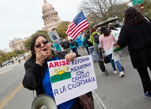 The Rally for Immigration Reform on Congress Avenue near the Texas Capitol on Feb. 22, 2013.