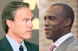 House Speaker Joe Straus (l) faces a challenge from Frisco state Rep. Scott Turner