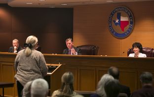 Lynda Stokes, the mayor of Reno, Texas, testified before the Texas Railroad Commission on Jan. 21, 2014, about her concerns with an increased number of earthquakes around Eagle Mountain Lake.