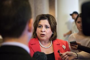 State Sen. Leticia Van de Putte, D-San Antonio, addresses a large crowd of abortion rights advocates who gathered Thursday to protest strict abortion regulations lawmakers that approved in the 2013 special session and the lingering affects of 2011 cuts to family planning services, Feb. 20, 2014.