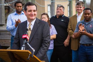 During a stop at the Spindletop Museum in Beaumont, U.S. Sen. Ted Cruz pitched his energy policy bill, which he calls the American Energy Renaissance Act.