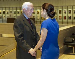 President Jimmy Carter and Luci Baines Johnson at the LBJ Library on April 8th, 2014