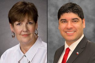 State Board of Education incumbent Pat Hardy, left, is facing Eric Mahroum, a Tea Party activist, in a Republican primary runoff in North Texas.