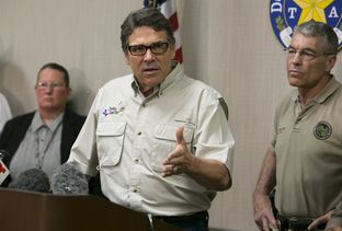 Gov. Rick Perry and DPS Director Steve McCraw spoke at a June 23, 2014, news conference following a tour of a federal facility housing unaccompanied minors in Weslaco, Texas. The state is providing $1.3 million per week to step up border patrols.