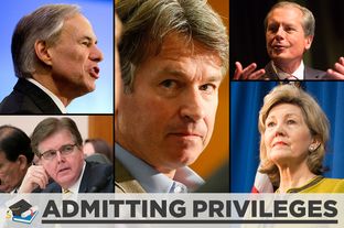 Clockwise, from top left: Attorney General Greg Abbott, the Republican nominee for governor; University of Texas System Regent Wallace Hall; Lt. Gov. David Dewhurst; former U.S. Sen. Kay Bailey Hutchison; and state Sen. Dan Patrick, R-Houston, the Republican nominee for lieutenant governor.