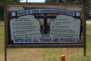 The Texas Transportation Commission is considering a rule that would allow signs like Jeanette Golden's, which is visible from Highway 21.
