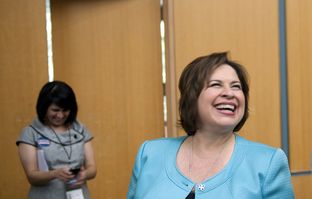 State Sen. and Democratic nominee for lieutenant governor Leticia Van de Putte at the Democratic state convention on June 27, 2014.