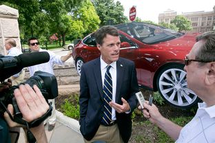 California State Sen. Ted Gaines, R-Roseville, speaks to media outside the Texas State Capitol on June 30, 2014. Gaines is in Austin discussing his efforts in promoting California as a premier destination for business relocation.