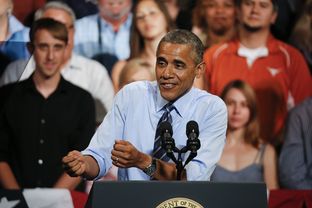 President Barack Obama chastises Republicans in Congress for stonewalling his agenda in a speech July 10, 2014 at the Paramount Theater in Austin.
