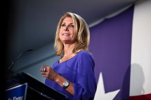 State Sen. Wendy Davis, the 2014 Democratic nominee for governor, addressing supporters on July 13, 2014, in East Austin.