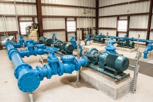 Pump systems for the Freer Water Control and Improvement District's arsenic removal system facility in Freer, Texas.
