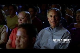 Republican gubernatorial candidate Greg Abbott isn't on TV right now, but he is spending campaign funds to screen his latest 30-second spot at theaters before screenings of some summer blockbusters.