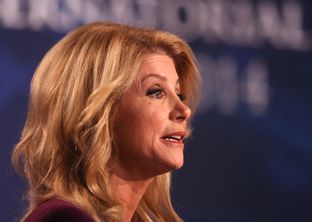 State Sen. Wendy Davis, D-Fort Worth, at a gubernatorial debate in Edinburg on Sept. 19, 2014.