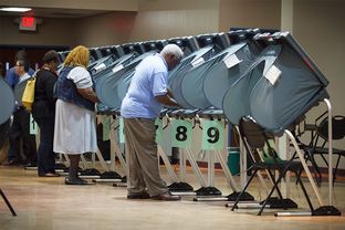 Early voting at the Acres Home Multiservice Center in Houston on Oct. 26, 2014.