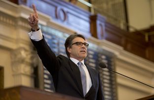 Gov. Perry gives his farewell speech during a joint session of the Texas Legislature on January 15th, 2015